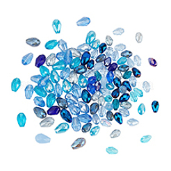 4 пакетик 2 видов прозрачных стеклянных бусин сегментированные разноцветные бусины&nbsp;GLAA-PH0003-25B