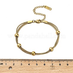 Многорядные браслеты из нержавеющей стали 304&nbsp;LS-BJEW-Q040-01G