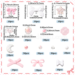 350шт 15 стиля непрозрачные и прозрачные акриловые бусины&nbsp;MACR-SC0002-27