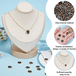 96шт 12 стиля подвески из сплава с эмалью&nbsp;FIND-GO0003-38B