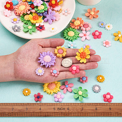 Кабошоны из непрозрачной смолы в 200 стилях&nbsp;RESI-CD0001-09