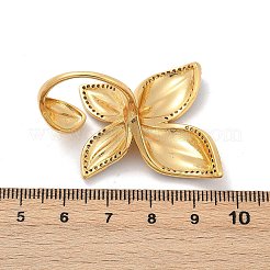 Латунные микро проложить манжеты кольца кубического циркония&nbsp;RJEW-Q030-02G