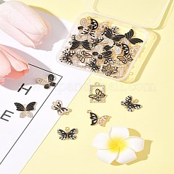 28шт 6 стиля подвески из сплава со стразами&nbsp;ENAM-FS0002-67