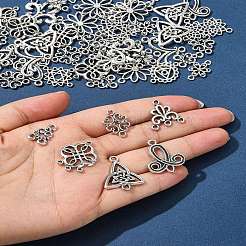 120 шт. 14 стиля тибетского стиля сплава цветочный узел звенья/соединители&nbsp;TIBE-FS0003-27