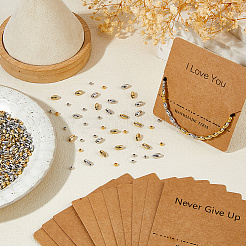 Наборы для изготовления браслетов из пластиковых бусин с азбукой Морзе ccb&nbsp;DIY-DC0003-90A