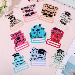 Большие подвески из акрила с одним лицом и принтом на выпускной&nbsp;OACR-WH0038-06