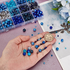 Стеклянные бусины с гальваническим покрытием &nbsp;EGLA-HY0001-08