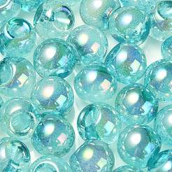 УФ-покрытие радужными переливающимися акриловыми бусинами&nbsp;X-OACR-G012-06