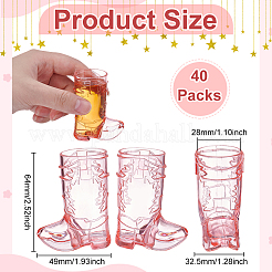 Пластиковые бокалы для вина в форме ковбойских сапог для кукольных миниатюр&nbsp;FIND-WH0199-336A