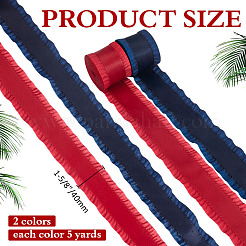 10 ярд двухцветной полиэстеровой гофрированной ленты&nbsp;OCOR-ME0001-20