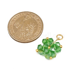 5 шт. подвески из прозрачных стеклянных бусин 5 цветов&nbsp;PALLOY-JF04465-01