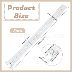3 шт. полиэстеровые молнии для аксессуаров одежды&nbsp;DIY-BC0015-73A