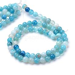 Натуральные полосатые агатовые / полосатые агатовые нити&nbsp;G-R412-20-6mm