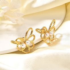 Серьги-гвоздики из нержавеющей стали 304&nbsp;LS-EJEW-A123-01C-G