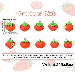 60шт 10 стиля непрозрачные подвески из смолы&nbsp;RESI-CJ0004-41