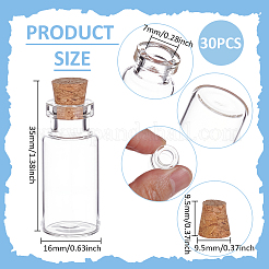 Миниатюрные стеклянные бутылки&nbsp;AJEW-WH0709-008