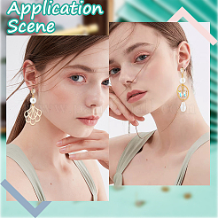 20 шт. фурнитура для сережек-гвоздиков из латуни с кубическим цирконием&nbsp;KK-BBC0010-86