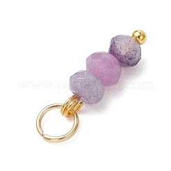 5 шт. двухцветные подвески из натурального малазийского нефрита&nbsp;PALLOY-JF05175-01