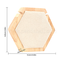 Шестигранные деревянные одиночные ожерелья витрины стенды&nbsp;NDIS-WH0017-01A