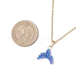 Кулон в виде хвоста русалки из бисера Miyuki Delica&nbsp;NJEW-MZ00130-05