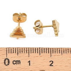 Серьги-гвоздики из нержавеющей стали 304&nbsp;EJEW-I321-01G-01