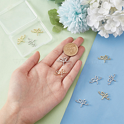 10 шт. 2 цвета латунные подвески-соединители с покрытием из стойки&nbsp;KK-BC0011-42