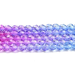 Прозрачный градиент цвета стеклянные бусины пряди&nbsp;GLAA-G101-2mm-11