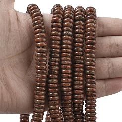 Натуральный красный кунжут яшма бисер пряди&nbsp;G-G329-A04-3x8mm