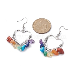 Серьги-люстры из натуральных смешанных драгоценных камней&nbsp;EJEW-JE05418-01