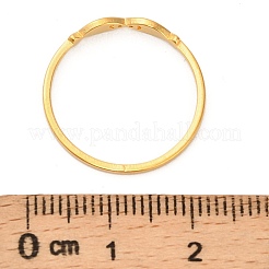 Полые кольца для женщин из нержавеющей стали 304 в виде целующейся рыбы&nbsp;LS-RJEW-G353-03G