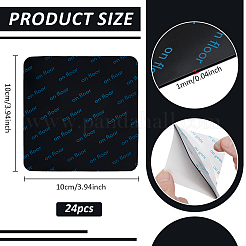 24 квадратный самоклеящийся коврик для домашних животных с противоскользящим покрытием&nbsp;AJEW-BC0009-78