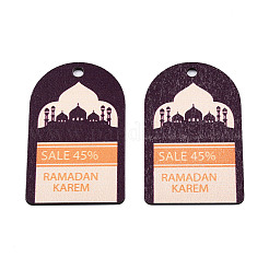 Односторонние подвески из дерева с принтом в европейском стиле&nbsp;WOOD-N005-94C