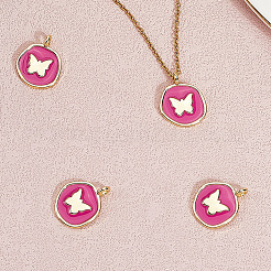 Кулоны с эмалью из латуни&nbsp;KK-BBC0020-43