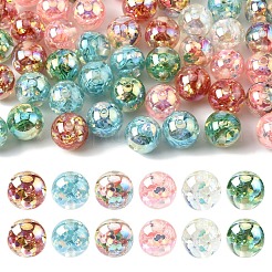 12 шт. прозрачные внутренние цветочные акриловые бусины&nbsp;RESI-YW0004-86A