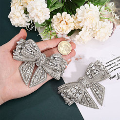 2 шт. съемный бант для украшения обуви из ткани&nbsp;AJEW-CA0004-21B