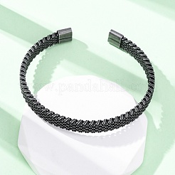 Браслеты-манжеты из хирургической нержавеющей стали 316 для мужчин&nbsp;BJEW-P319-05A-B