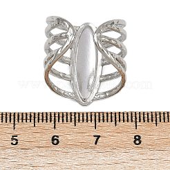 Кольца-манжеты из нержавеющей стали Horse Eye 304 с эмалью для женщин&nbsp;RJEW-G355-04P-02