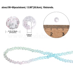 10 нить прозрачных стеклянных бусин градиентного цвета&nbsp;GLAA-CJ0002-09B