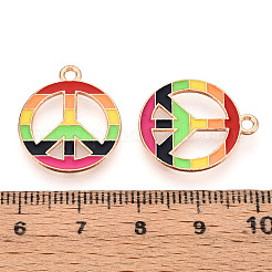 Подвески из сплава с эмалью цвета радуги&nbsp;ENAM-K067-20