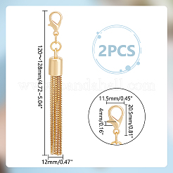 2шт. брелок для ключей с кисточкой из сплава&nbsp;HJEW-UN0001-24