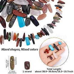 1 нить натуральные смешанные каменные самородки бусины нити&nbsp;G-SC0003-19