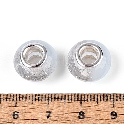 Прозрачные европейские бусины-рондель из смолы&nbsp;RESI-N044-02E