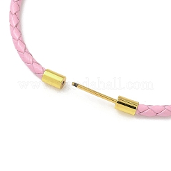 Изготовление браслета из плетеного круглого шнура из искусственной кожи толщиной 3 мм&nbsp;MAK-S075-01G-R