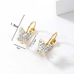 Элегантные серьги-кольца из нержавеющей стали 201 в форме бабочки&nbsp;GI3123