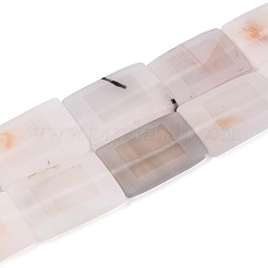 Нити бусин из натурального окрашенного белого агата&nbsp;G-T144-25B-01