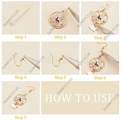 Набор для самостоятельного изготовления сережек-подвесок в виде цветка-птицы&nbsp;DIY-SC0020-40