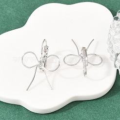 Серьги-гвоздики с застежкой-бабочкой из латуни&nbsp;EJEW-A150-04C-P