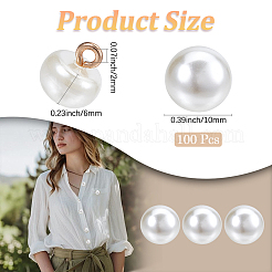 100 шт. пуговицы из искусственного жемчуга&nbsp;BUTT-CY0001-05