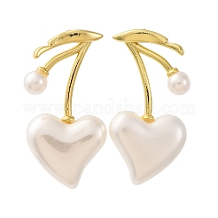 Серьги-гвоздики из вишневой латуни&nbsp;EJEW-V017-01B-G