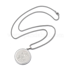 201 кулон из нержавеющей стали со стразами для женщин&nbsp;LS-NJEW-U021-03P